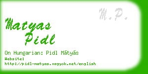matyas pidl business card