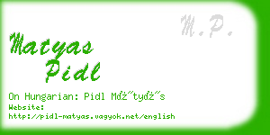 matyas pidl business card